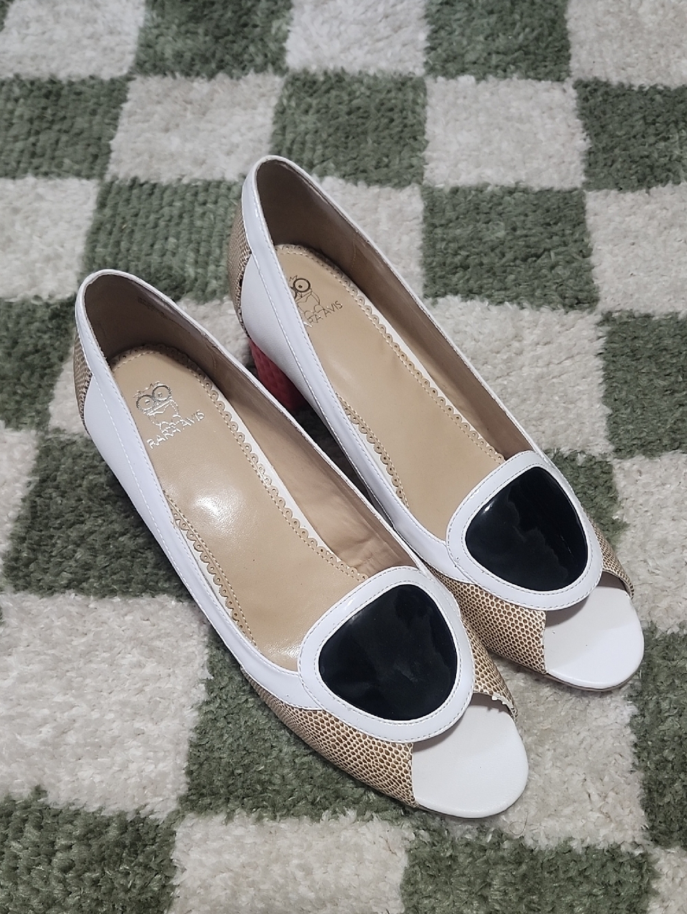 70s Color Block Heels